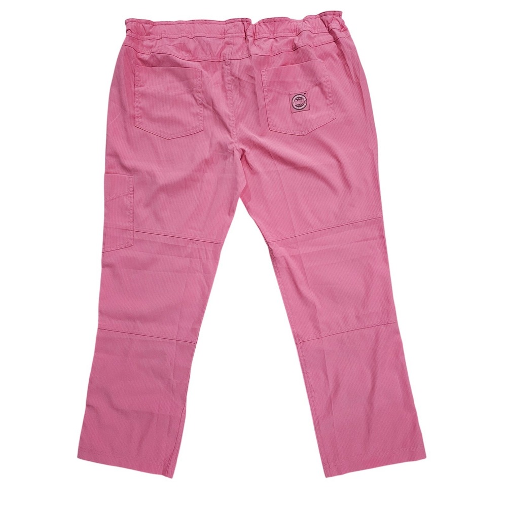 Koi Lite Women XL Peony Pink Peace Petite Performance Stretch Scrub Pants - Picture 2 of 8